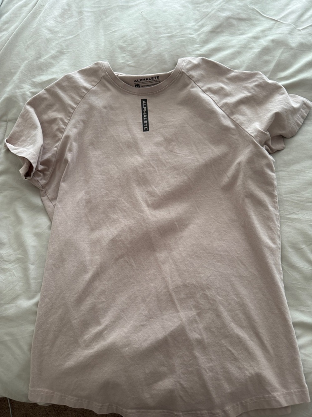 Alphalete Crew Neck Tee in Pale Mauve